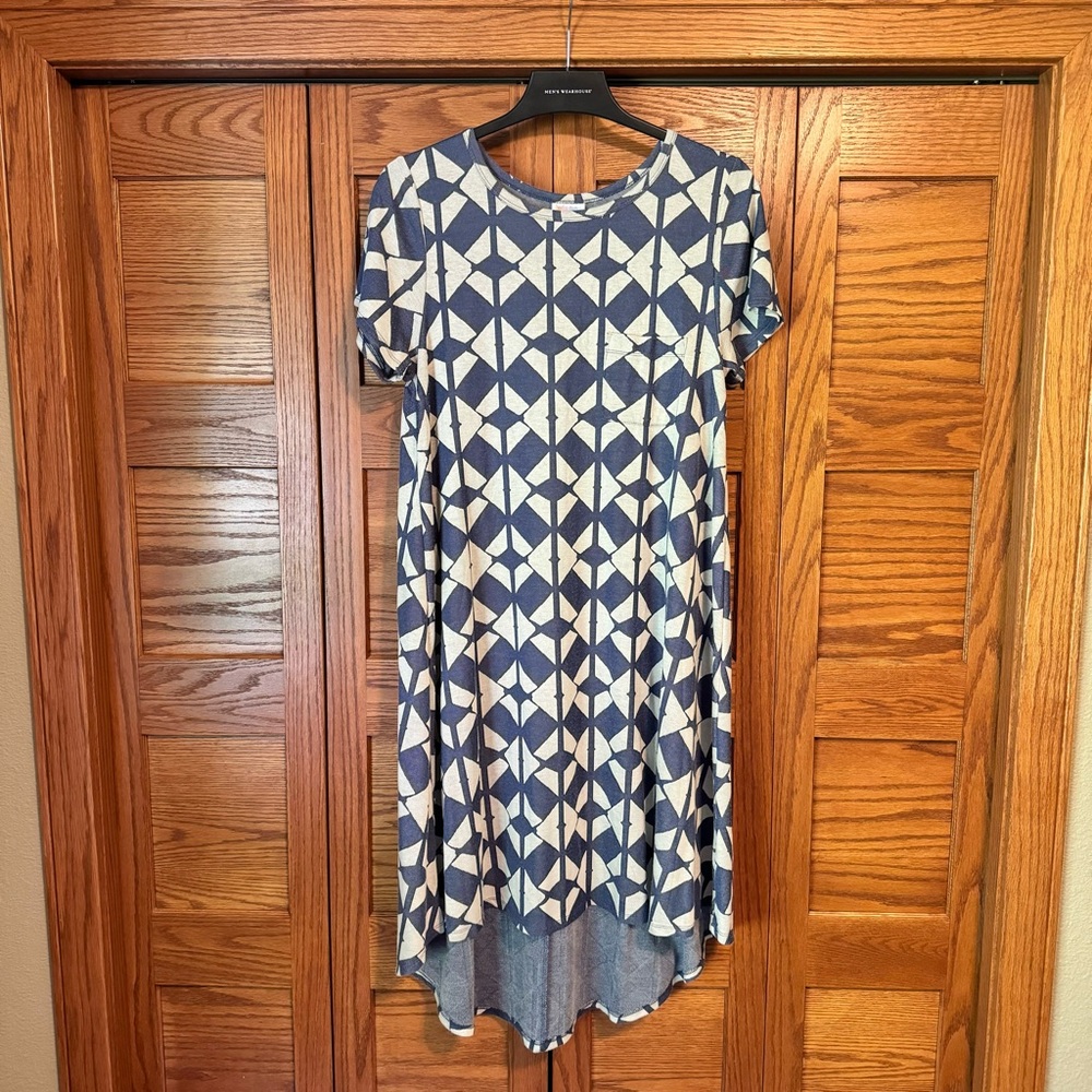 Lularoe Carly Dress Women's Medium Jacquard Fabric